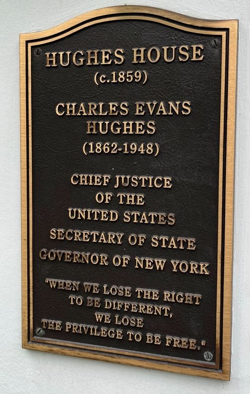 Hughes House Marker image. Click for full size.