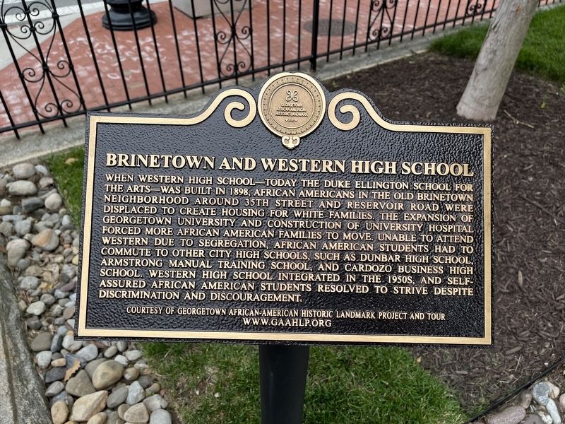 Brinetown and Western High School Marker image. Click for full size.