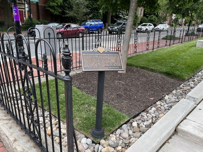 Brinetown and Western High School Marker image. Click for full size.