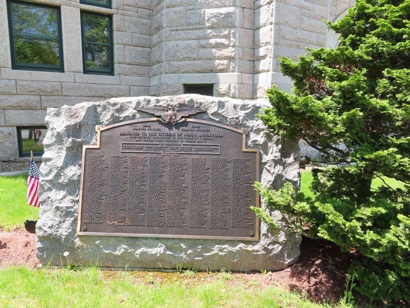 North Brookfield World War II Monument image. Click for full size.