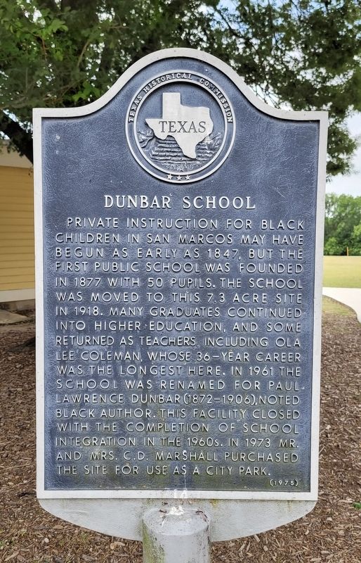 Dunbar School Marker image. Click for full size.