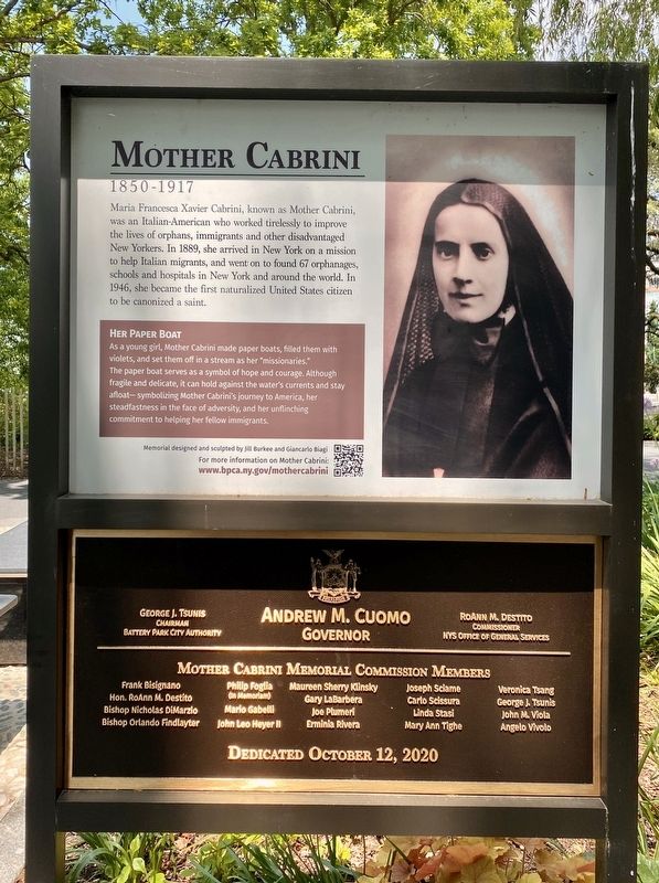 Mother Cabrini Marker. Click for full size. Mother Cabrini Marker image. Click for full size.