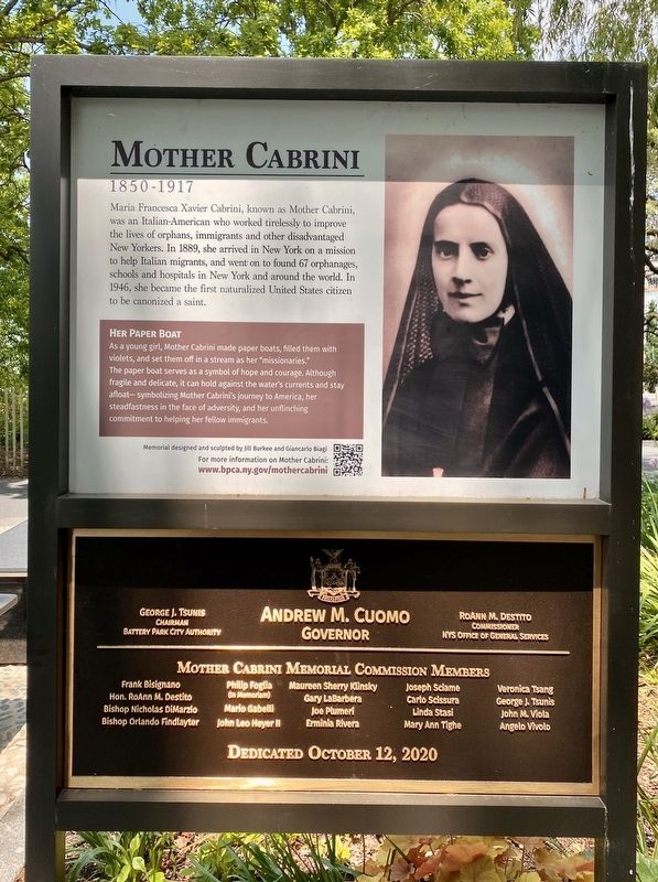Mother Cabrini Marker image. Click for full size.