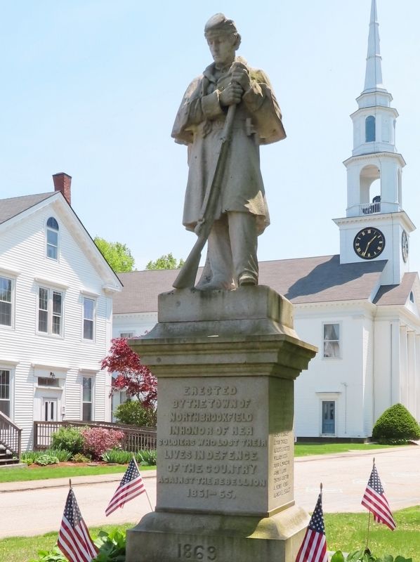 North Brookfield Civil War Memorial. Click for full size. North Brookfield Civil War Memorial image. Click for full size.