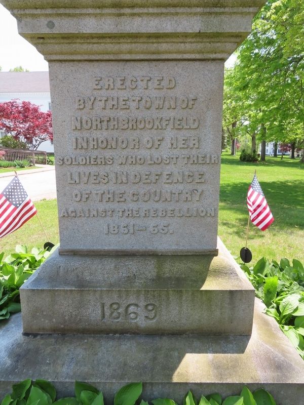North Brookfield Civil War Memorial image. Click for full size.