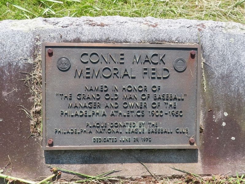 Connie Mack Memorial Field Marker image. Click for full size.