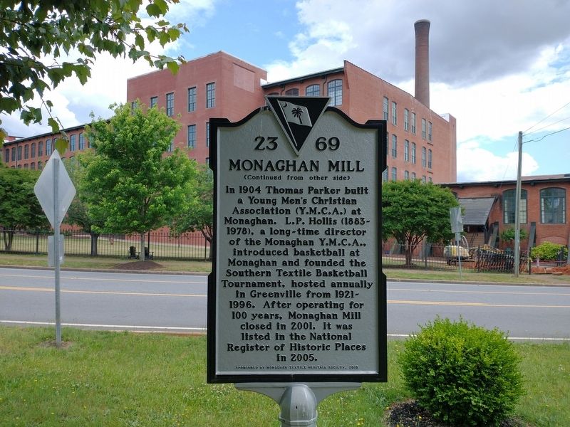 Monaghan Mill Marker (Back) image. Click for full size.
