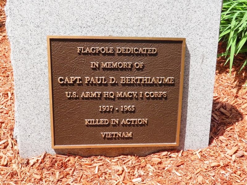 Capt. Paul D. Berthiaume Marker image. Click for full size.