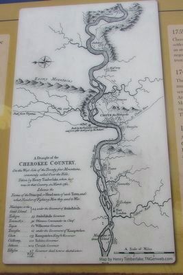 Map of the Cherokee Country from the Marker image. Click for full size.
