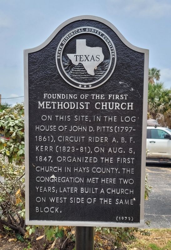 Founding of the First Methodist Church Marker image. Click for full size.