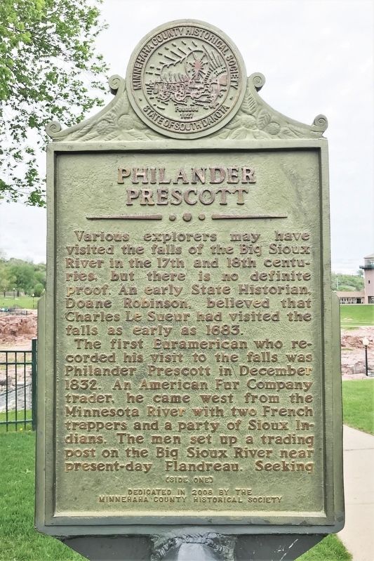 Philander Prescott Marker <i>(Side one)</i> image. Click for full size.