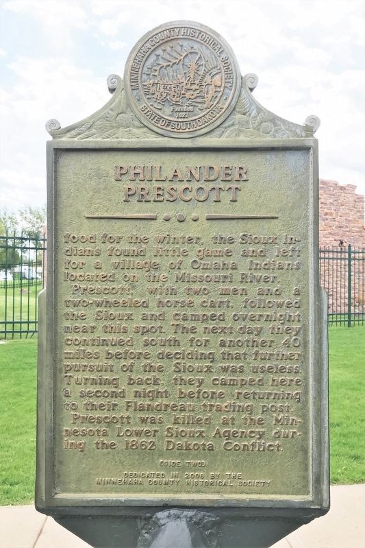 Philander Prescott Marker <i>(Side two)</i> image. Click for full size.