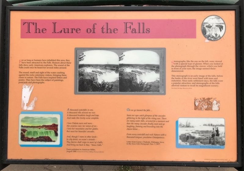 The Lure of the Falls Marker. Click for full size. The Lure of the Falls Marker image. Click for full size.