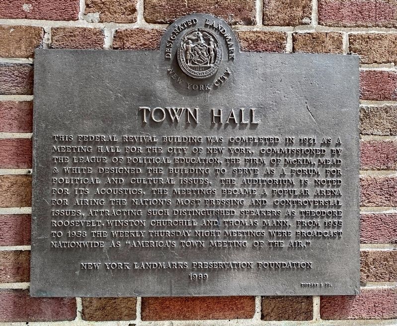 Town Hall Marker image. Click for full size.