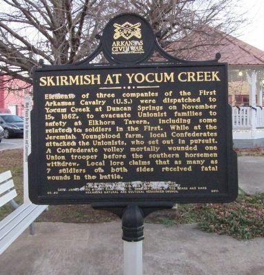 Skirmish At Yocum Creek Marker image. Click for full size.