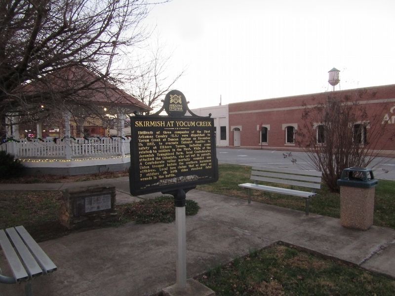 Skirmish At Yocum Creek Marker image. Click for full size.