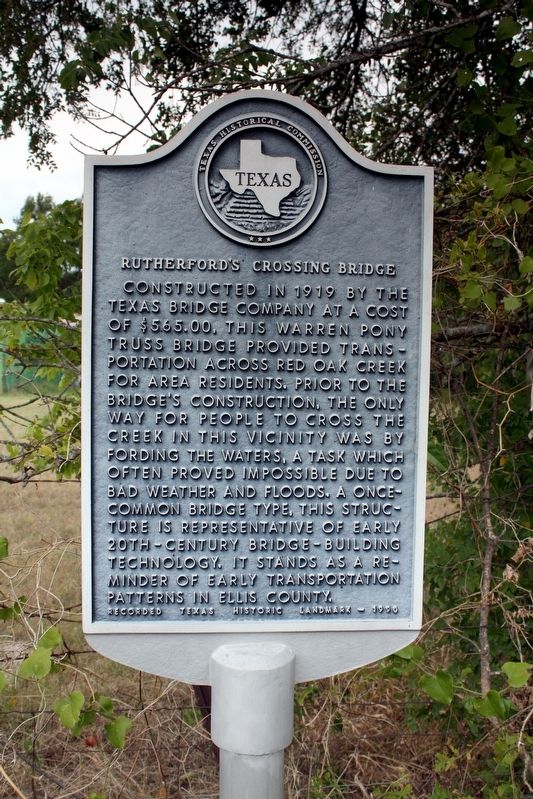 Rutherford's Crossing Bridge Marker image. Click for full size.