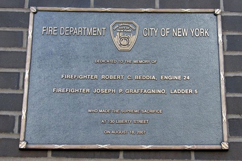 FDNY Memorial plaque image. Click for full size.
