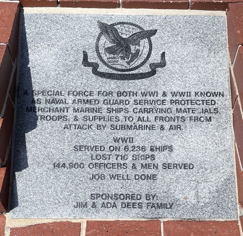 Naval Armed Guard Service Marker image. Click for full size.