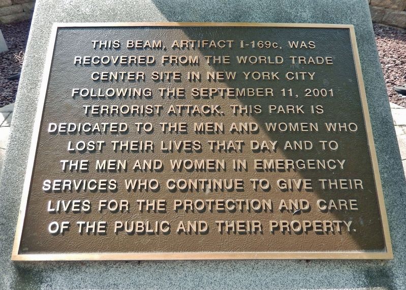 September 11 2001 Memorial. Click for full size. September 11 2001 Memorial image. Click for full size.