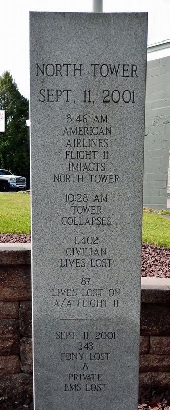 September 11 2001 Memorial<br>(<i>North Tower</i>). Click for full size. September 11 2001 Memorial<br>(<i>North Tower</i>) image. Click for full size.