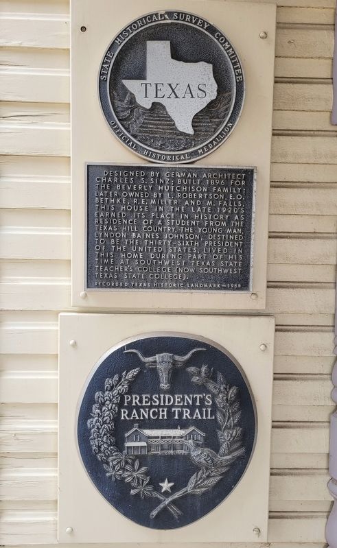 Beverly Hutchison House Marker. Click for full size. Beverly Hutchison House Marker image. Click for full size.