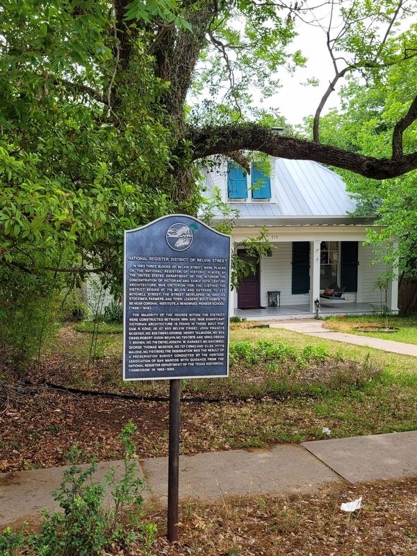 National Register District of Belvin Street Marker image. Click for full size.