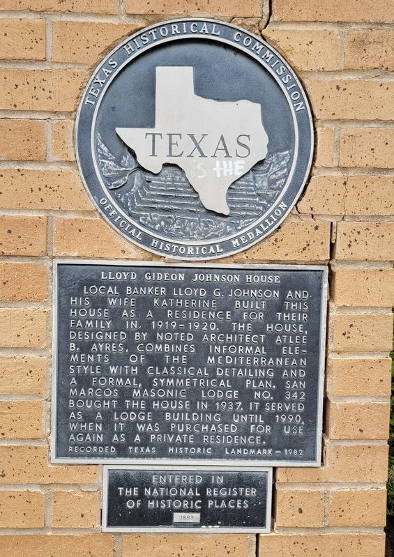 Lloyd Gideon Johnson House Marker. Click for full size. Lloyd Gideon Johnson House Marker image. Click for full size.