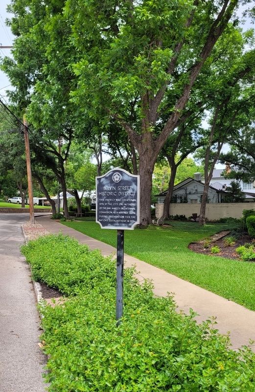 Belvin Street Historic District Marker. Click for full size. Belvin Street Historic District Marker image. Click for full size.