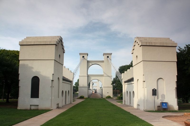 Waco Suspension Bridge Marker image. Click for full size.
