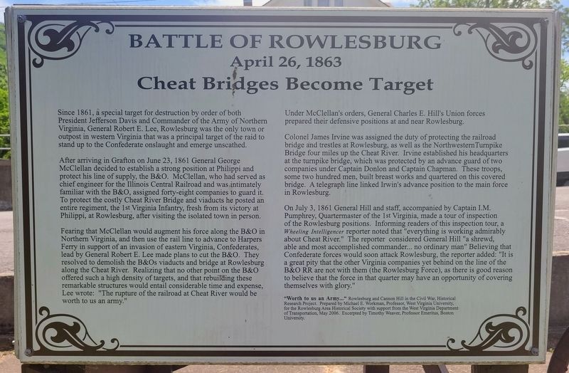 Battle of Rowlesburg Marker image. Click for full size.