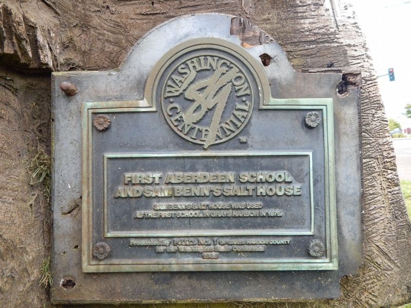 First Aberdeen School and Sam Benn's Salt House Marker image. Click for full size.
