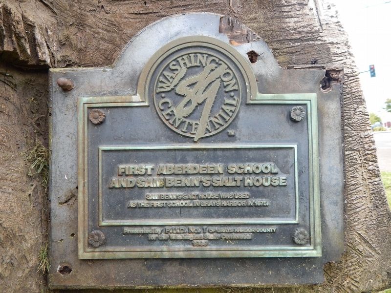 First Aberdeen School and Sam Benn's Salt House Marker. Click for full size. First Aberdeen School and Sam Benn's Salt House Marker image. Click for full size.