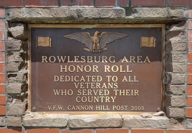 Rowlesburg Area Honor Roll Marker image. Click for full size.