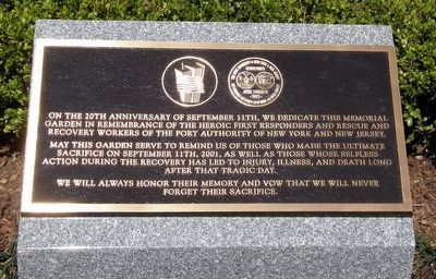 First Responder Memorial Garden Marker image. Click for full size.