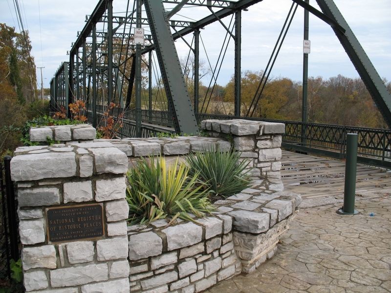 College Street Bridge National Register plaque. Click for full size. College Street Bridge National Register plaque image. Click for full size.