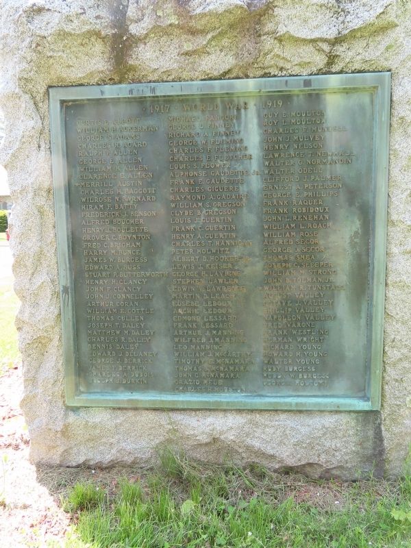 Brookfield World War I Memorial image. Click for full size.
