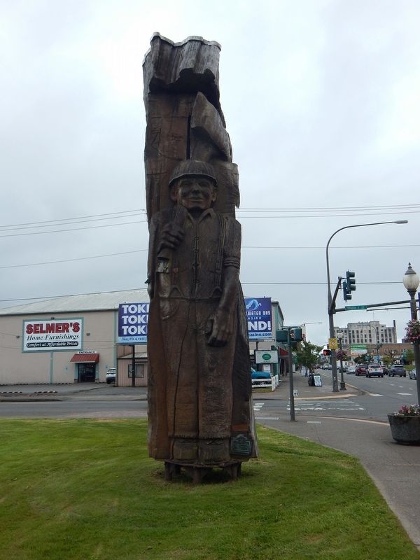 The marker is attached to the base of this sculpture.. Click for full size. The marker is attached to the base of this sculpture. image. Click for full size.