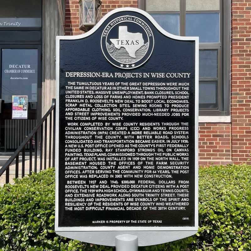 Depression-Era Projects in Wise County Marker image. Click for full size.