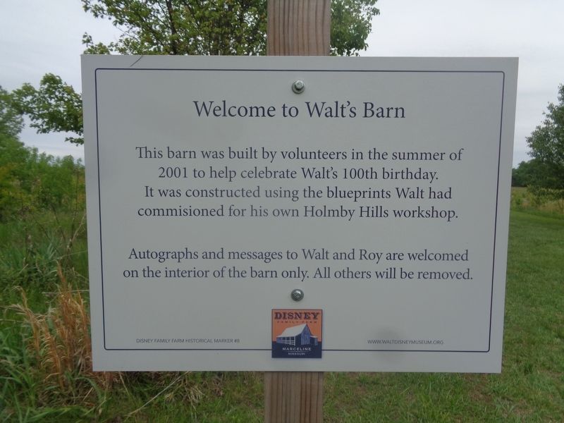 Welcome to Walt's Barn Marker image. Click for full size.