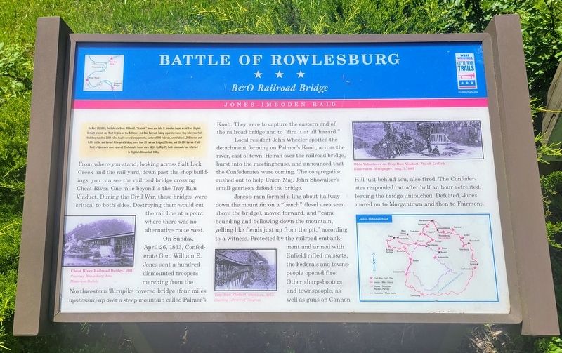 Battle of Rowlesburg Marker image. Click for full size.