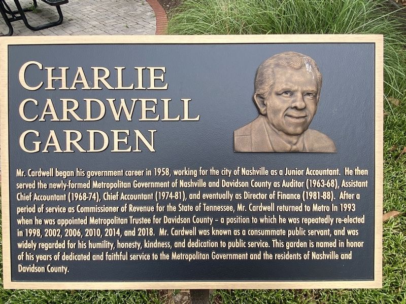 Charlie Cardwell Garden Marker image. Click for full size.