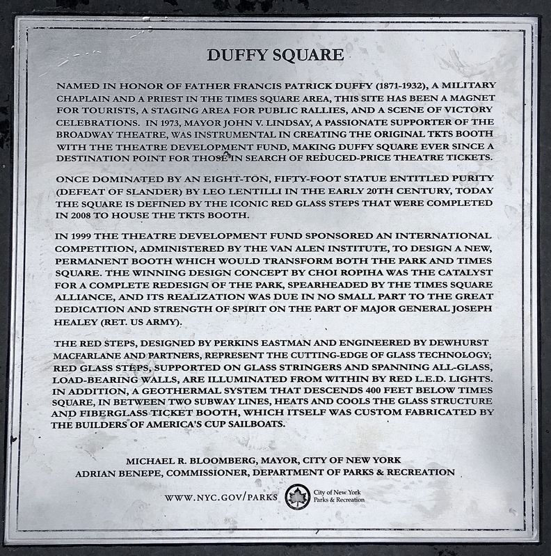 Duffy Square Marker image. Click for full size.