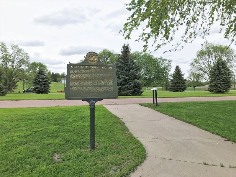 Split Rock Creek Tragedy Marker. Click for full size. Split Rock Creek Tragedy Marker image. Click for full size.