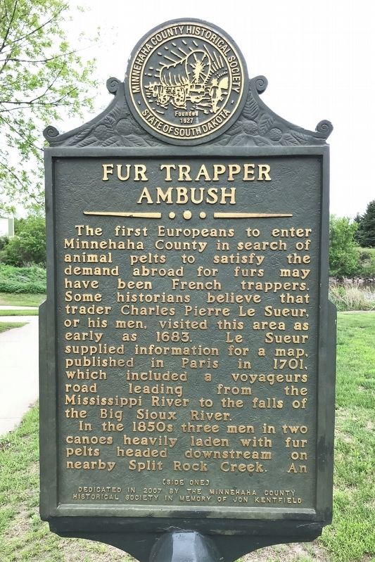 Fur Trapper Ambush Marker <i>(Side one)</i> image. Click for full size.