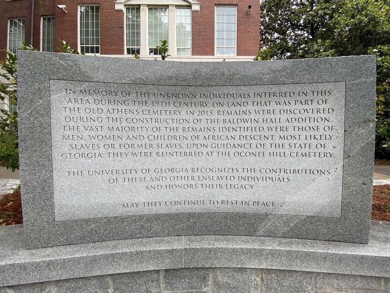 In Memory of Unknown Enslaved Individuals Marker image. Click for full size.