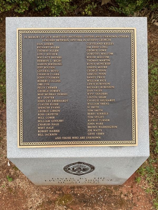 In Memory of Martyred Brothers, Sisters and Unknown Others Marker. Click for full size. In Memory of Martyred Brothers, Sisters and Unknown Others Marker image. Click for full size.