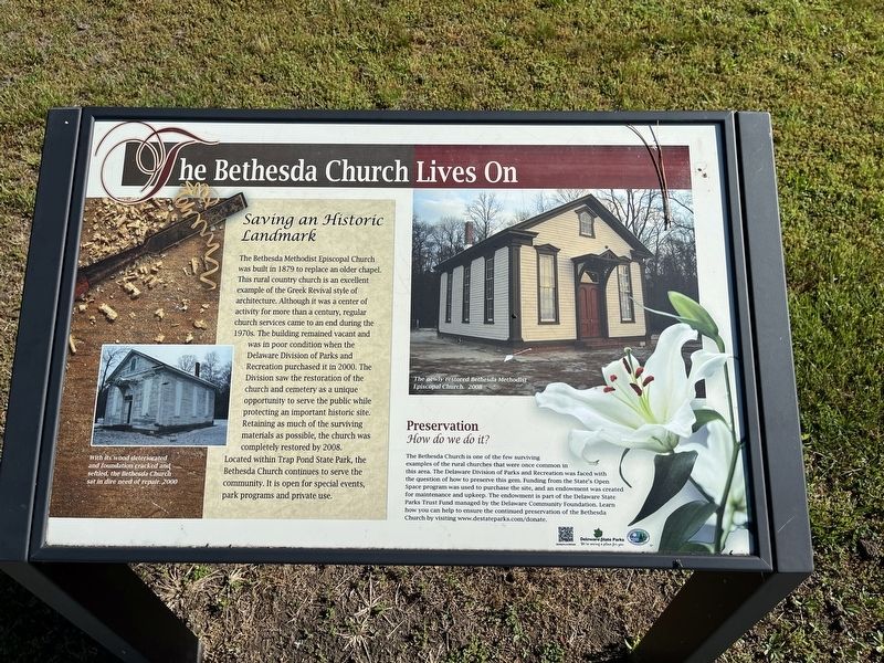 The Bethesda Church Lives On Marker image. Click for full size.