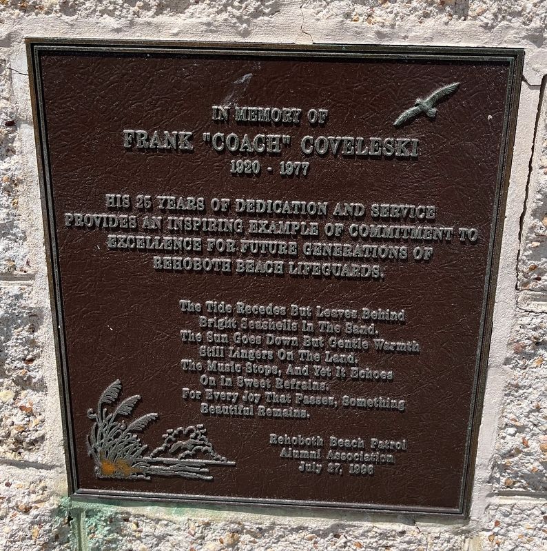 Nearby dedication plaque for TC's father, Frank "Coach" Coveleski image. Click for full size.