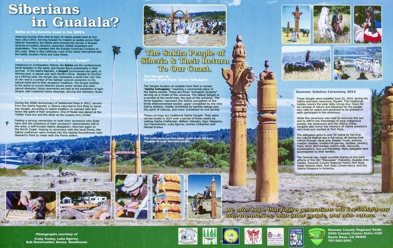 Siberians in Gualala? Marker image. Click for full size.